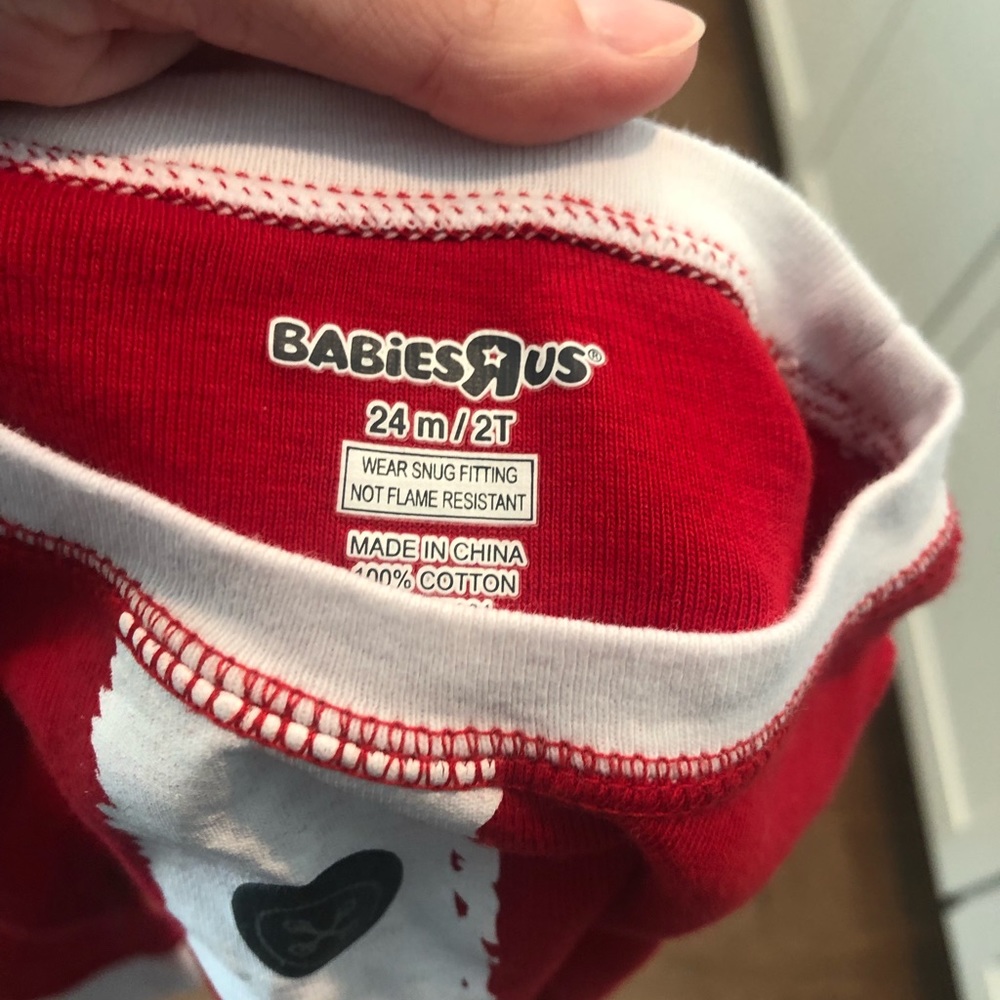 Christmas Santa pajamas size 24M/2T. *worn once. - Picture 3 of 3